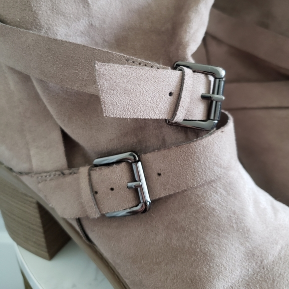 A New Day Taupe Heeled Boots - Picture 6 of 9